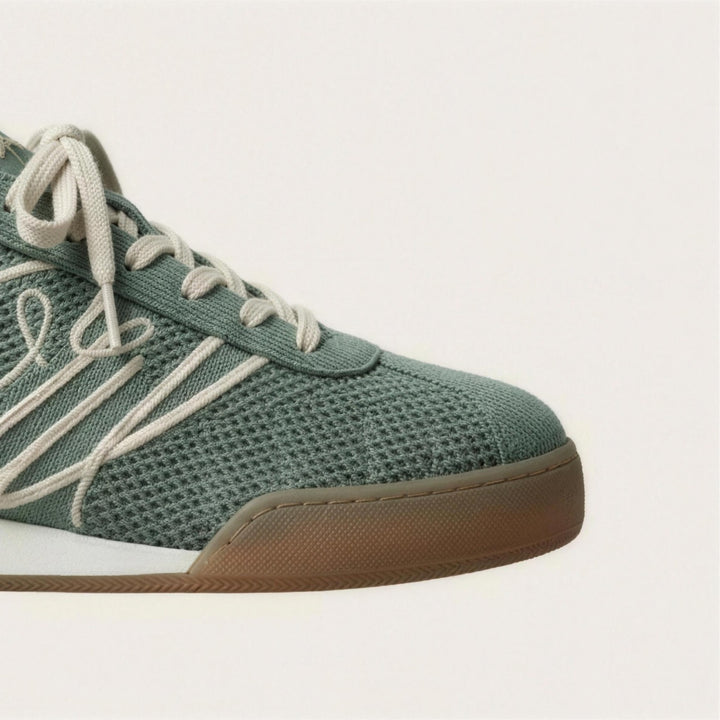 Course Knit Sneaker knit and gum sole detail