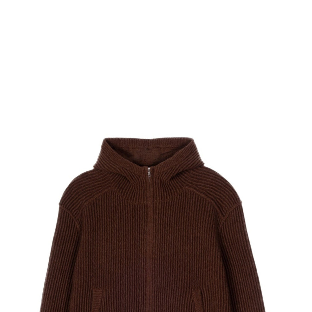 Steppe Zip Hoodie collar and zip detail