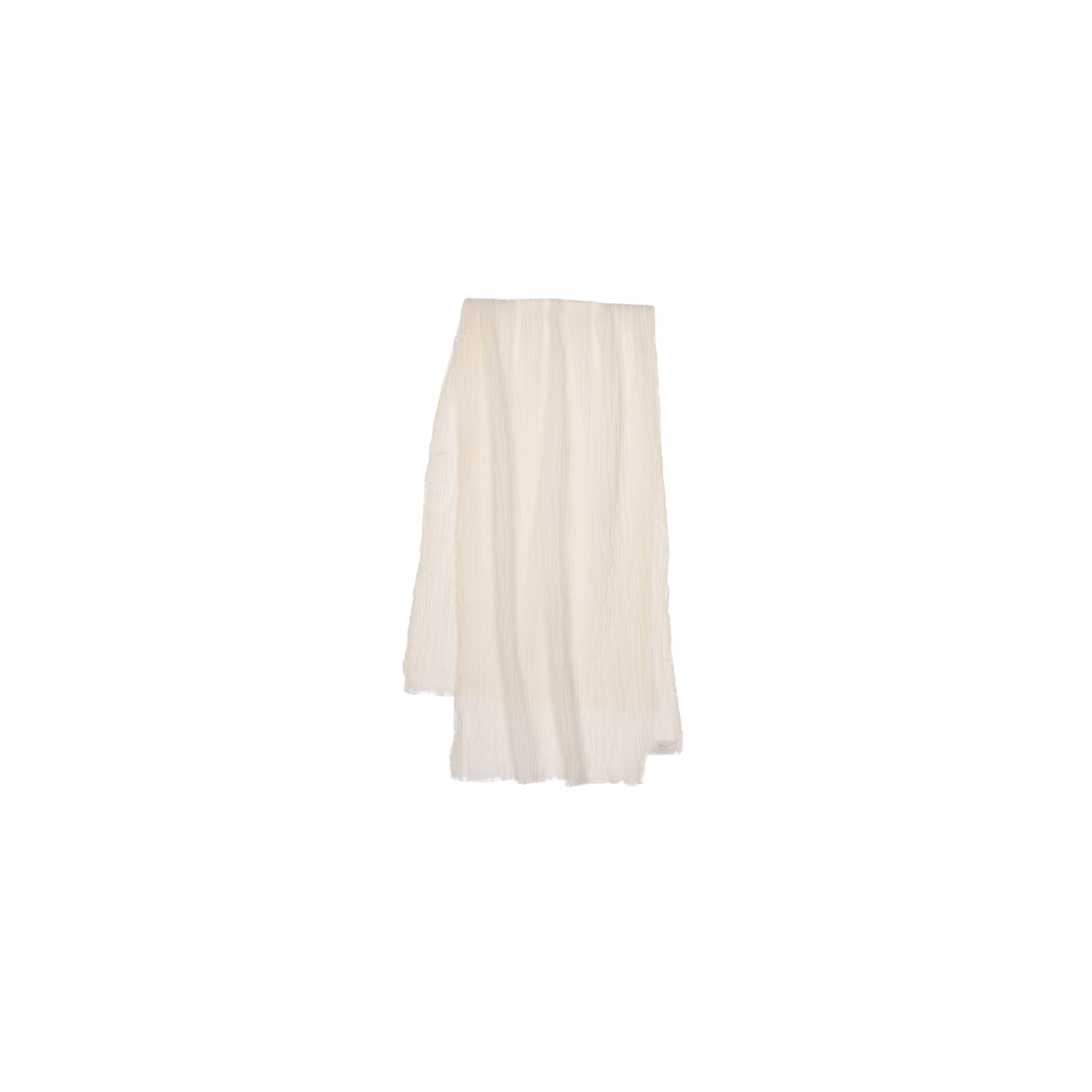 Cashmere scarf in white, draped