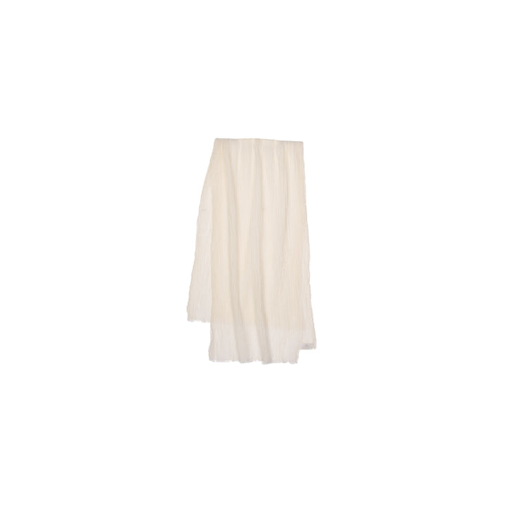 Cashmere scarf in white, draped
