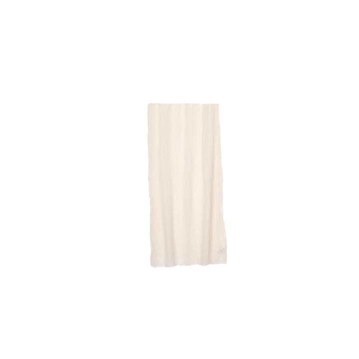 Cashmere scarf in white, full length
