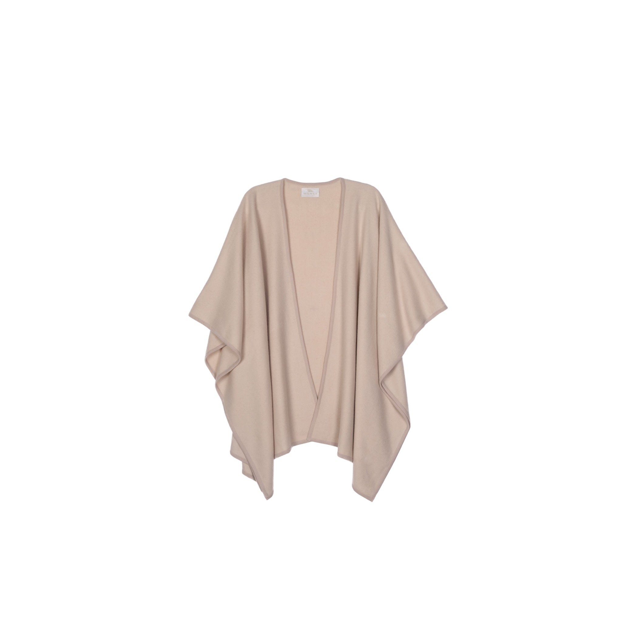 Cashmere poncho in beige