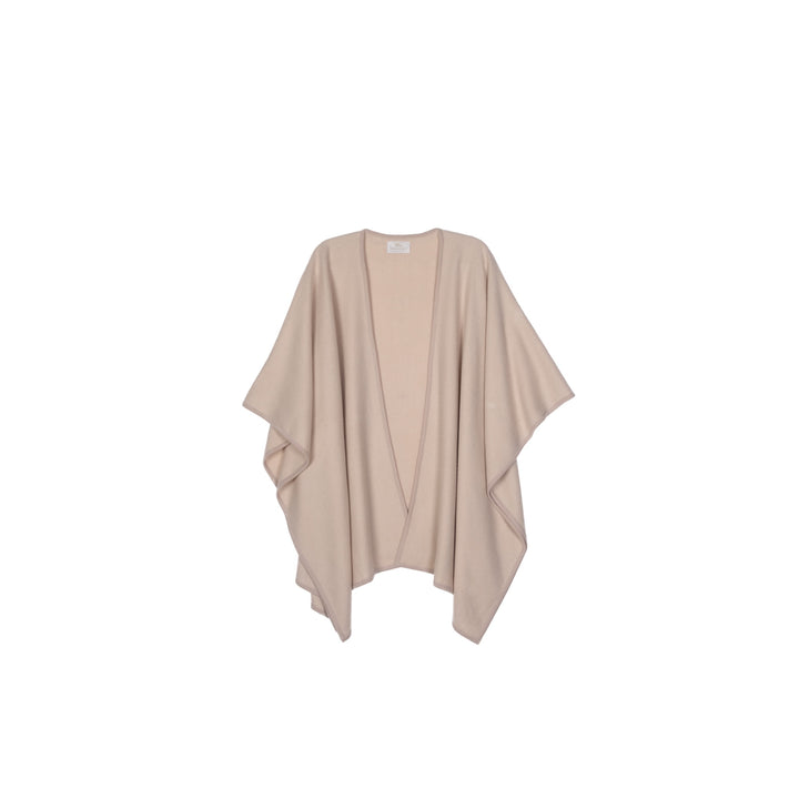 Cashmere poncho in beige