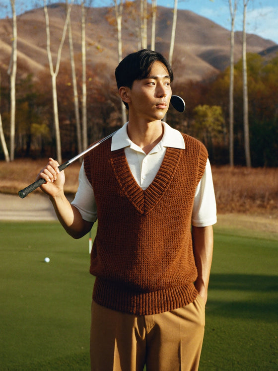 WANLI Fairway Vest worn on the course