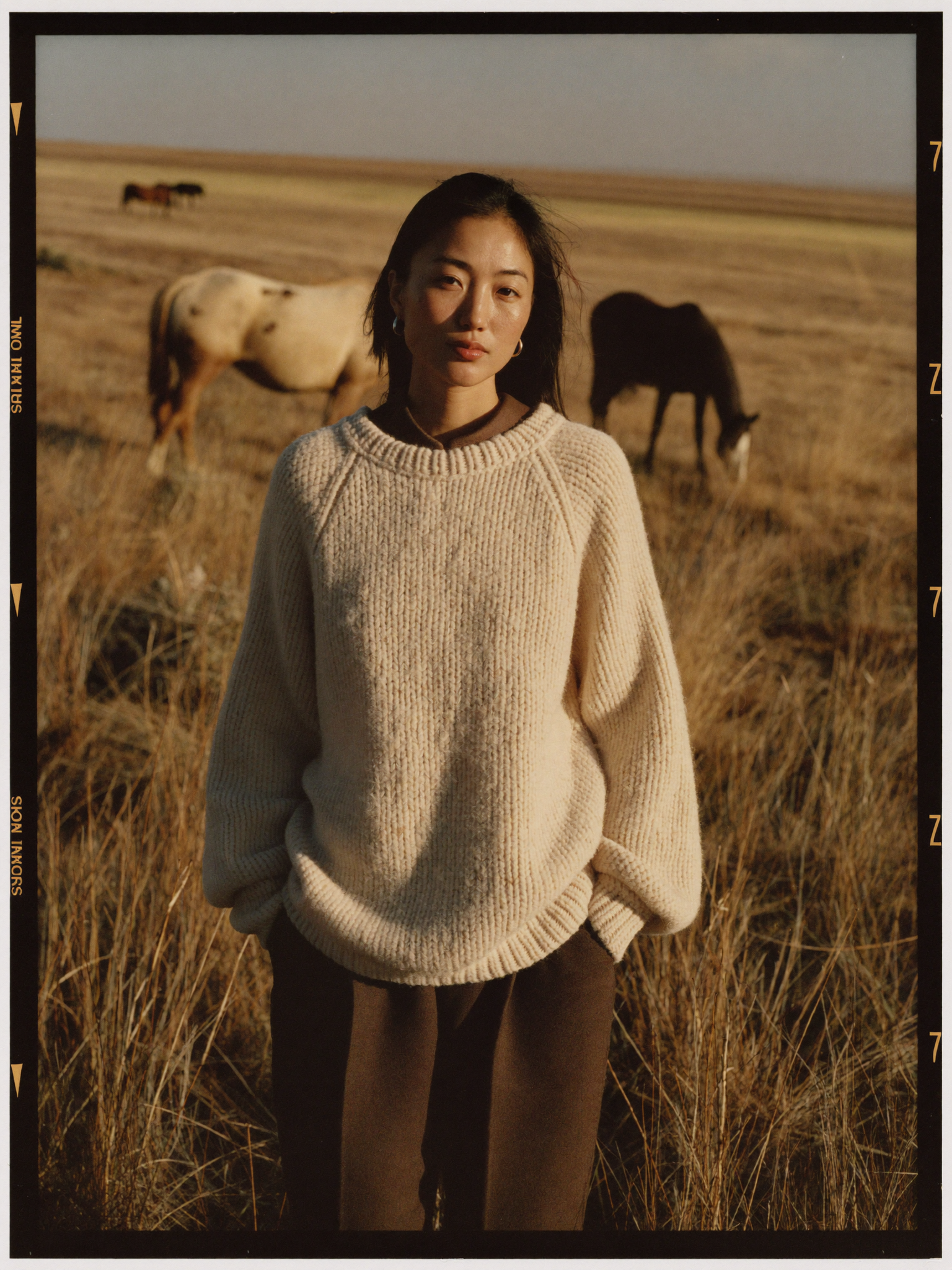 The Wanli Sweater on the autumn steppe