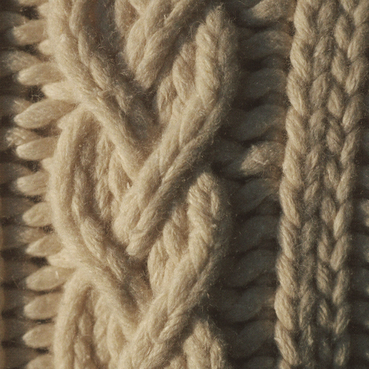 Heavy Cashmere Crew, fibre detail