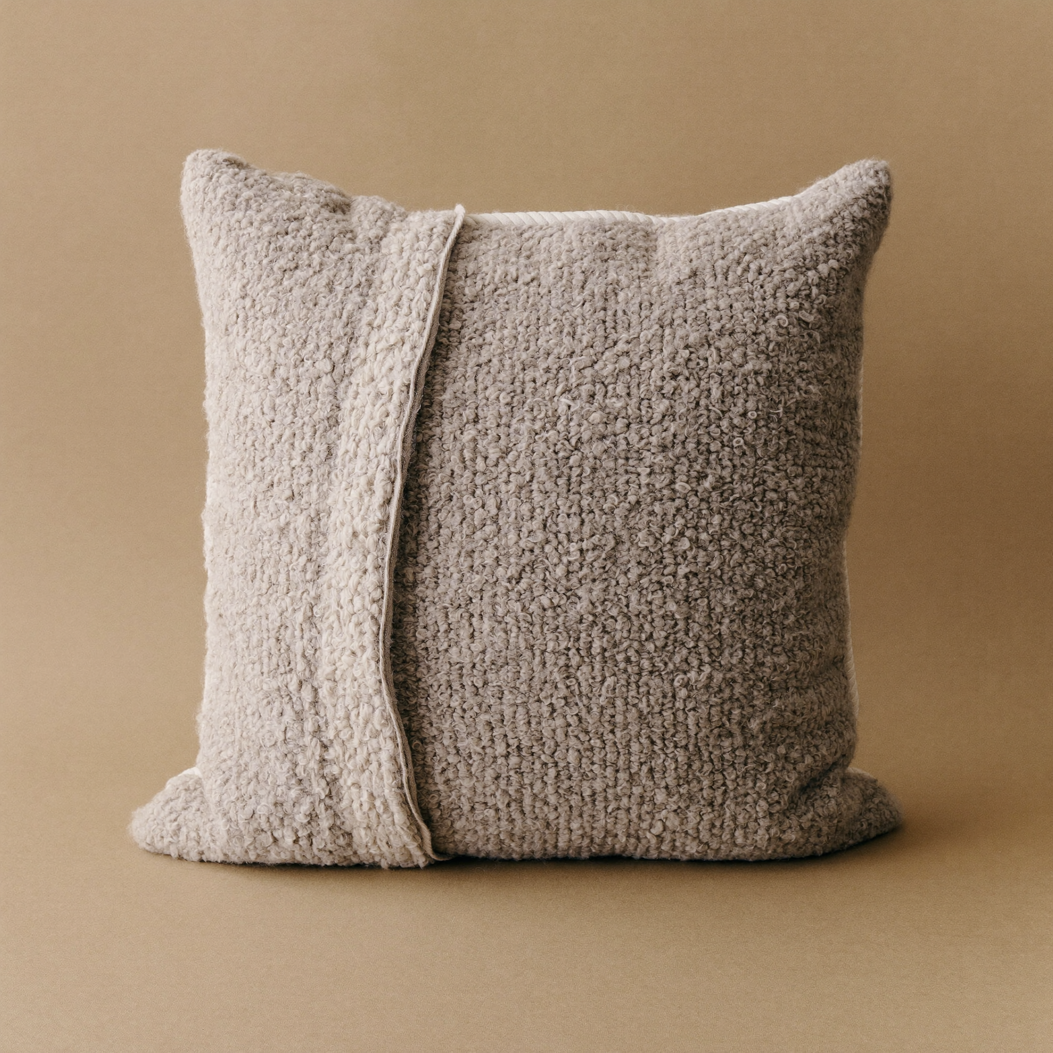 Steppe Cushion in oatmeal boucle