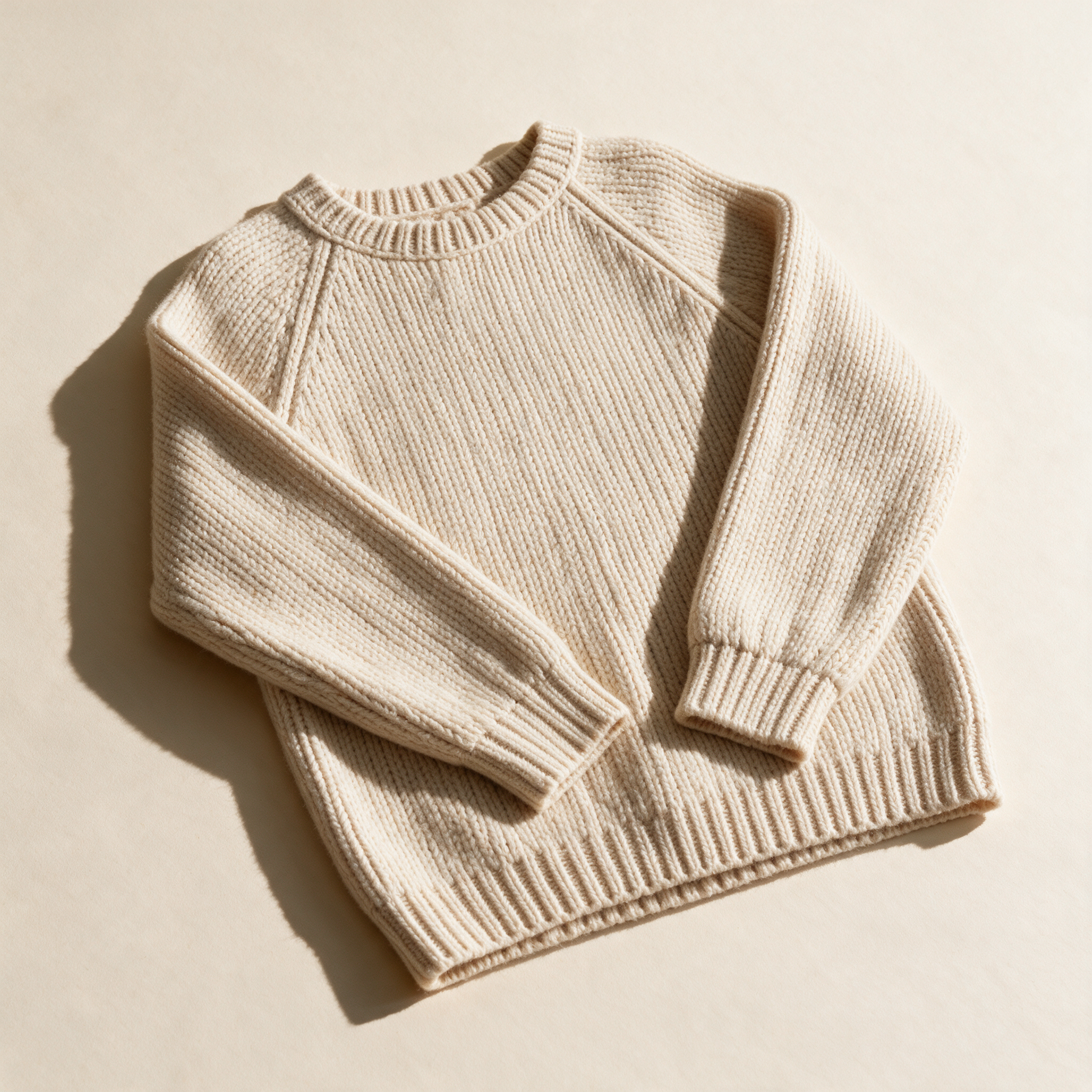 The Wanli Sweater in Cream, as worn in the campaign
