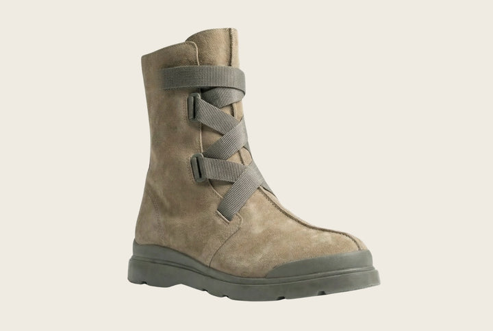 Bökh Boot in Sand Suede, three-quarter