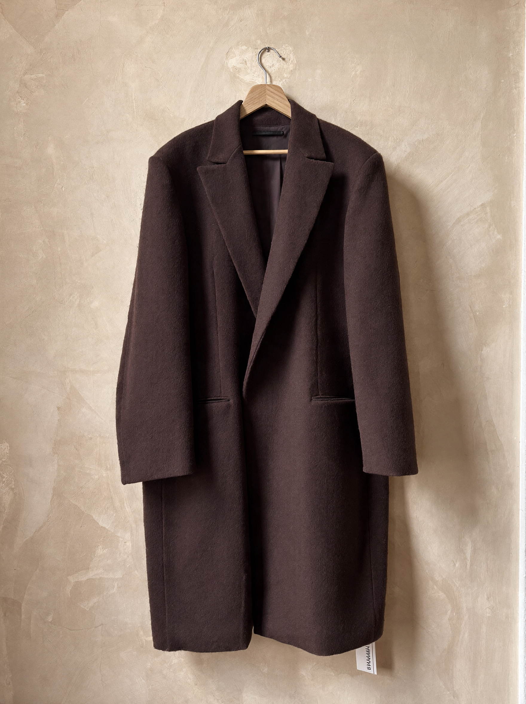 Double-Face Cashmere Coat in Dark Brown