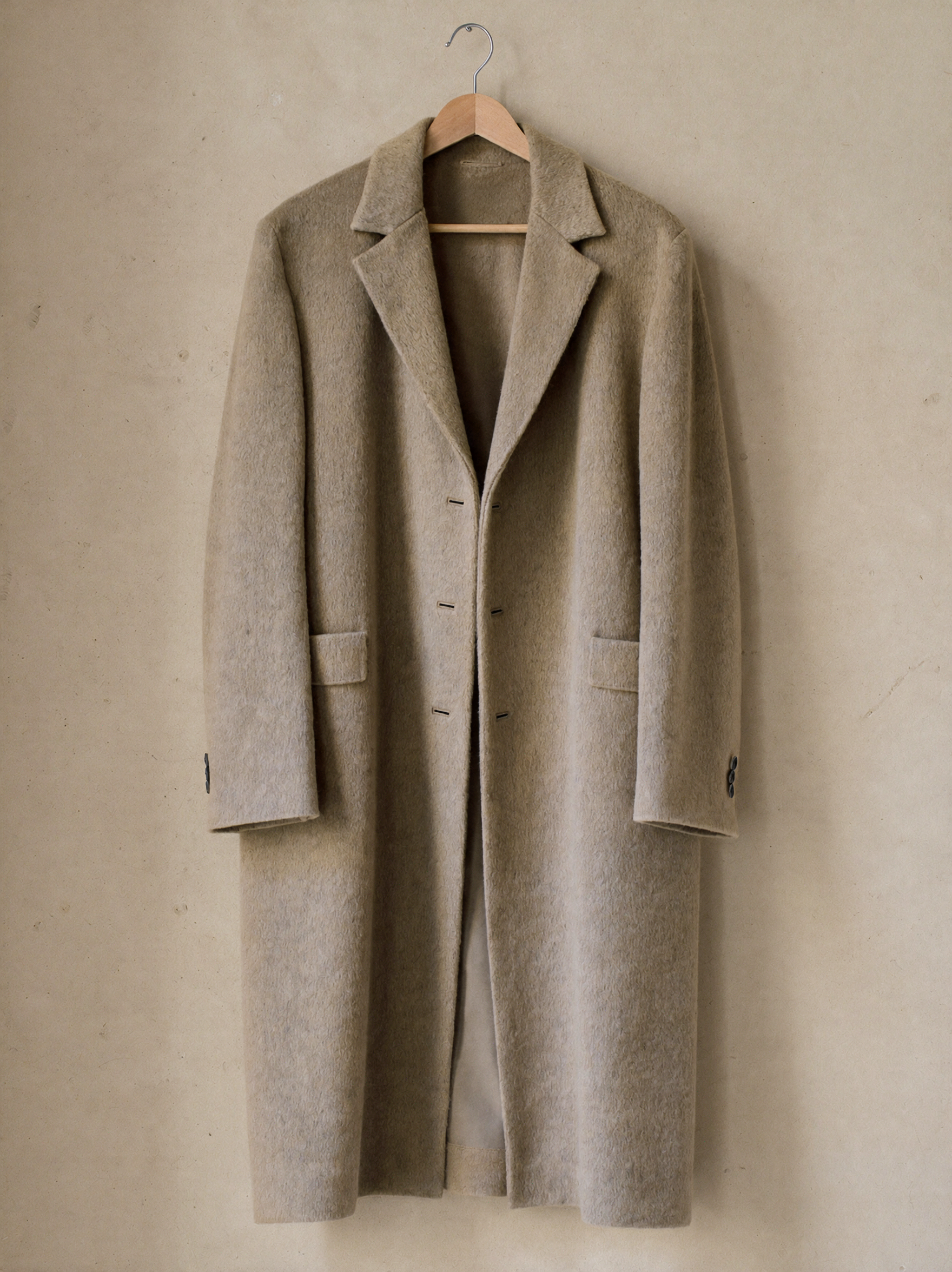Double-Face Cashmere Coat in Oatmeal