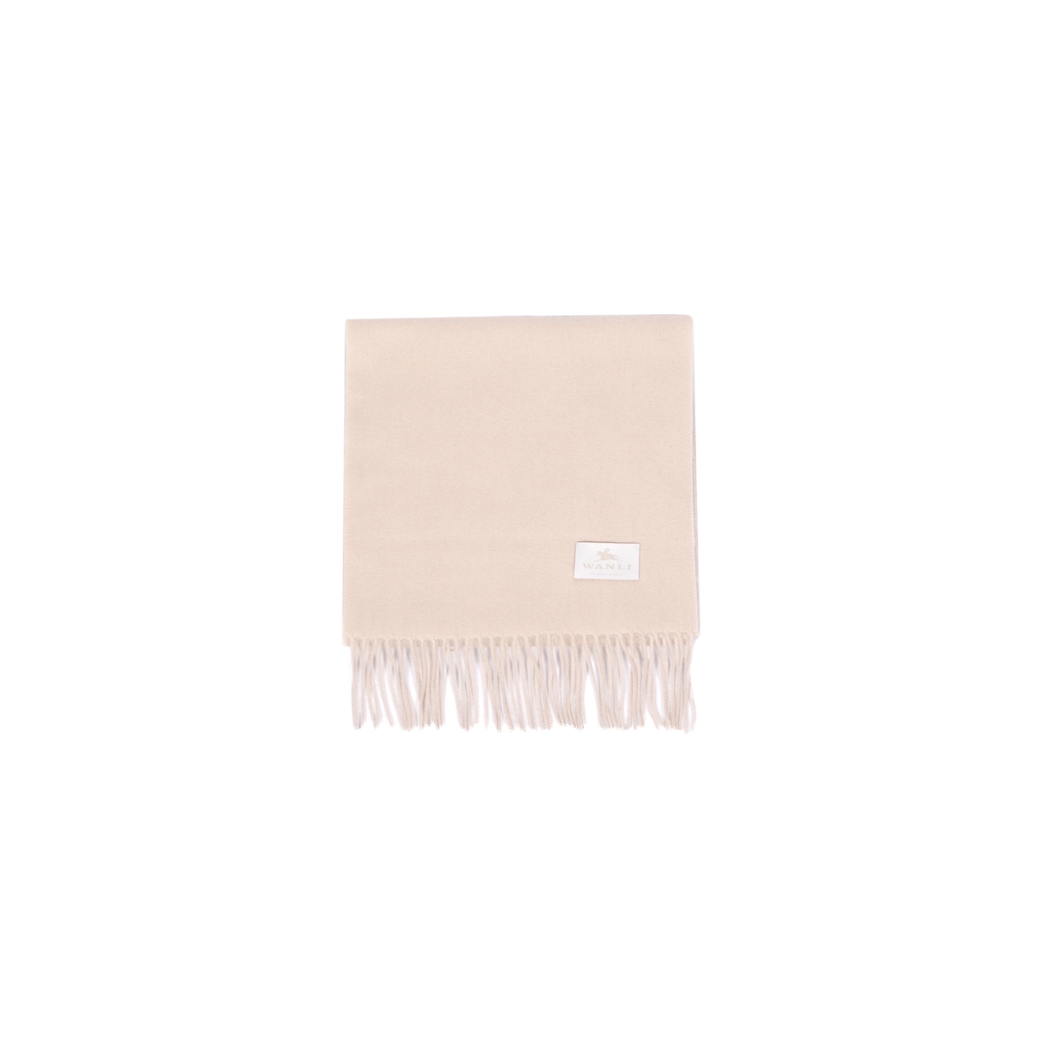 Wool scarf in cream with WANLI label