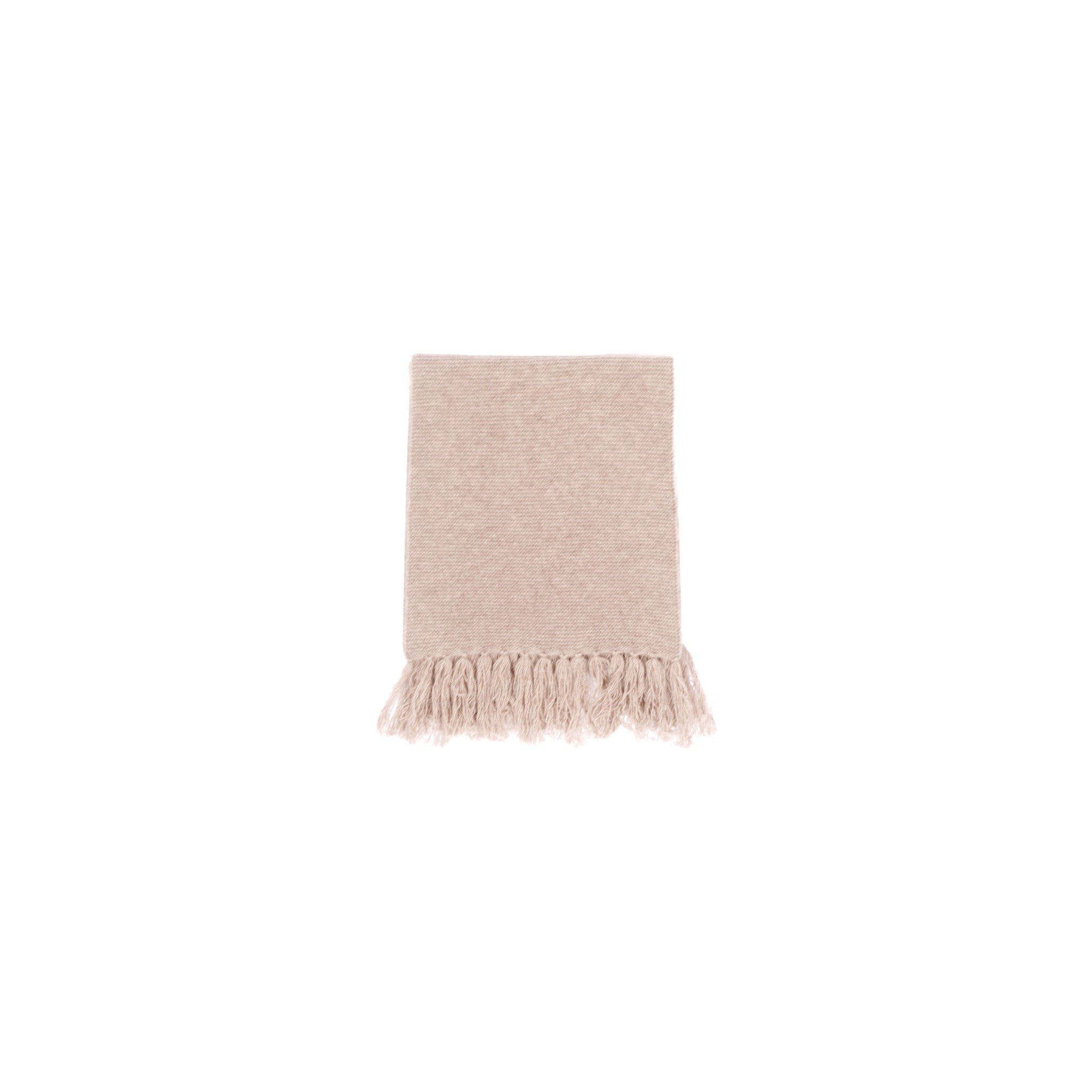 Wool scarf in oatmeal, folded