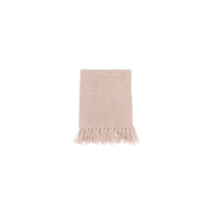 Wool scarf in oatmeal, folded